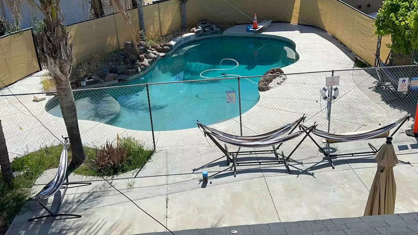 Shared pool at the Serenta compound in Tracy CA